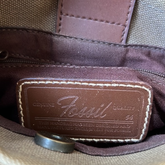 Fossil N 054 The Original Premium Bag Canvas & Leather - Picture 11 of 12